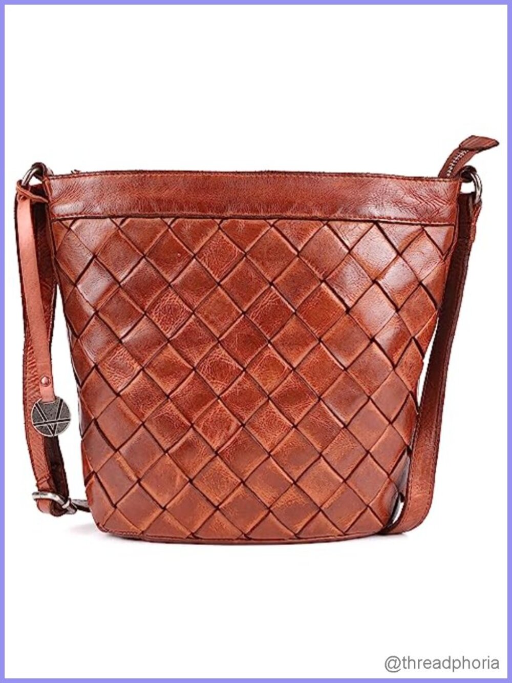 Genuine Leather Crossbody Sling Bag for Women, Adjustable Strap, Multi-Pocket